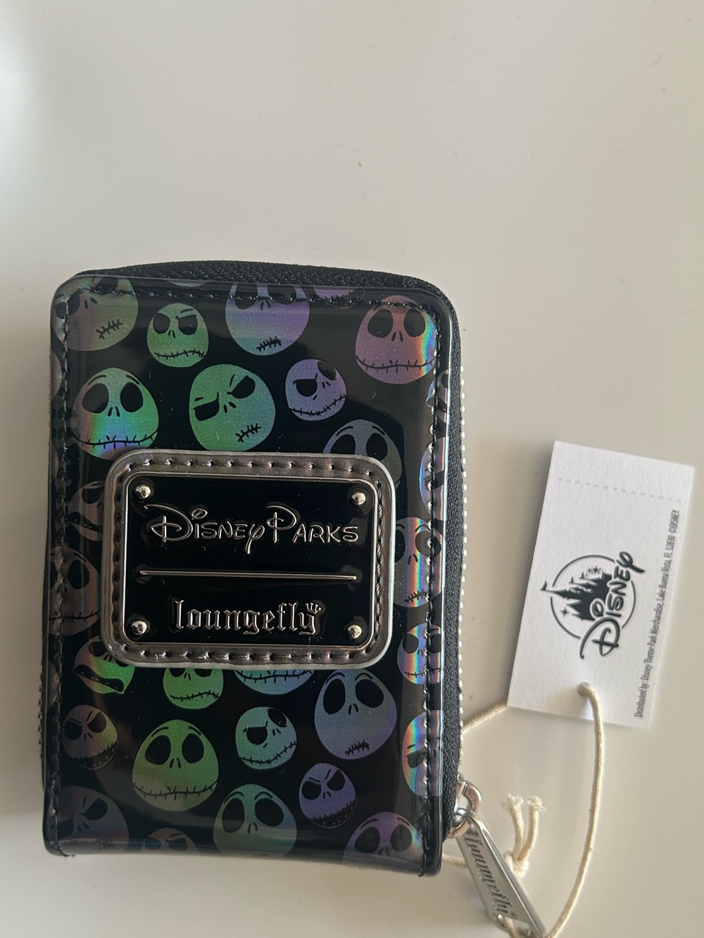 Disney Black Jack Skellington Holographic Zip Wallet